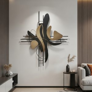 Abstract Metal Wall Art with Matte Finish